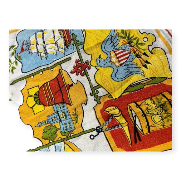 Vintage Linen Dish Tea Towels Colonial Theme Liberty Bell 70s home decor - Picture 2 of 7